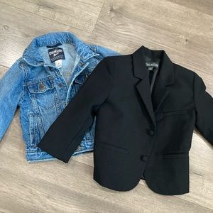 Oshkosh toddlers jean jacket & black blazer size 2t